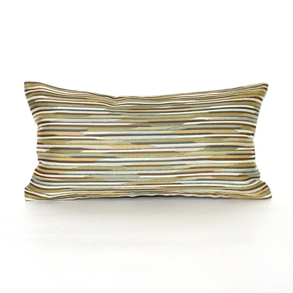 Lumbar Pillow Cover 8X16 Petite Lumbar Green Pillow Abstract Multi Color Upholstery Fabric Decorative Pillow Oblong Throw Pillow Cover