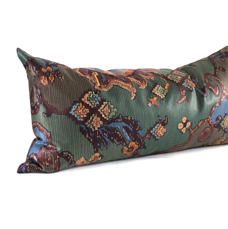 Lumbar Pillow Cover Bohemian Chic Jewel Tone Blue Green Etsy Australia