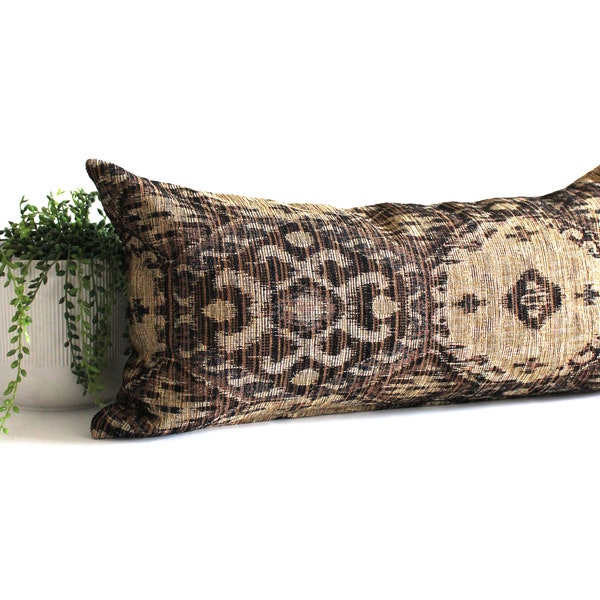 GERESERVEERD VOOR LISA/12X26 Lumbale Kussensloop Bruin Beige Southwest Home Decor Bekleding Stof Decoratief kussen Langwerpig Sierkussensloop