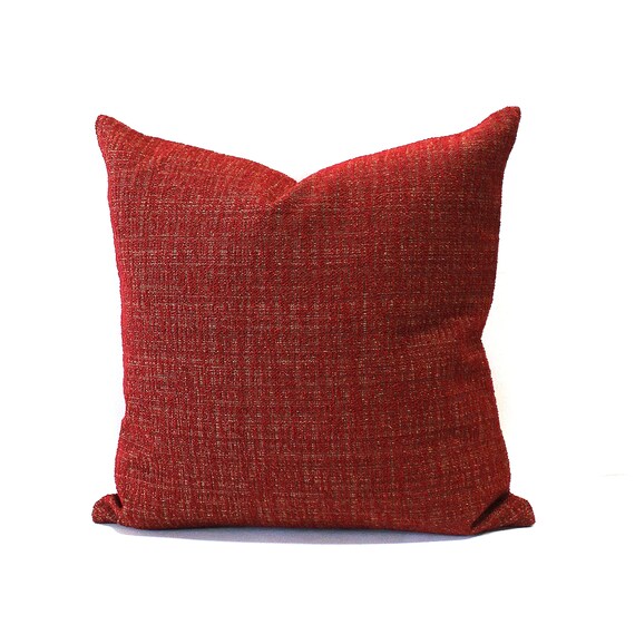Cranberry Throw Pillow Cover Textured copper color background Zippered Pillow
