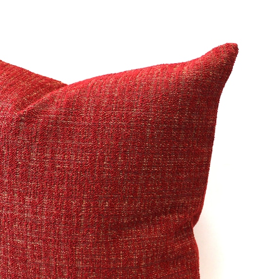 Cranberry Throw Pillow Cover Textured Cranberry Throw Pillow Cover Textured