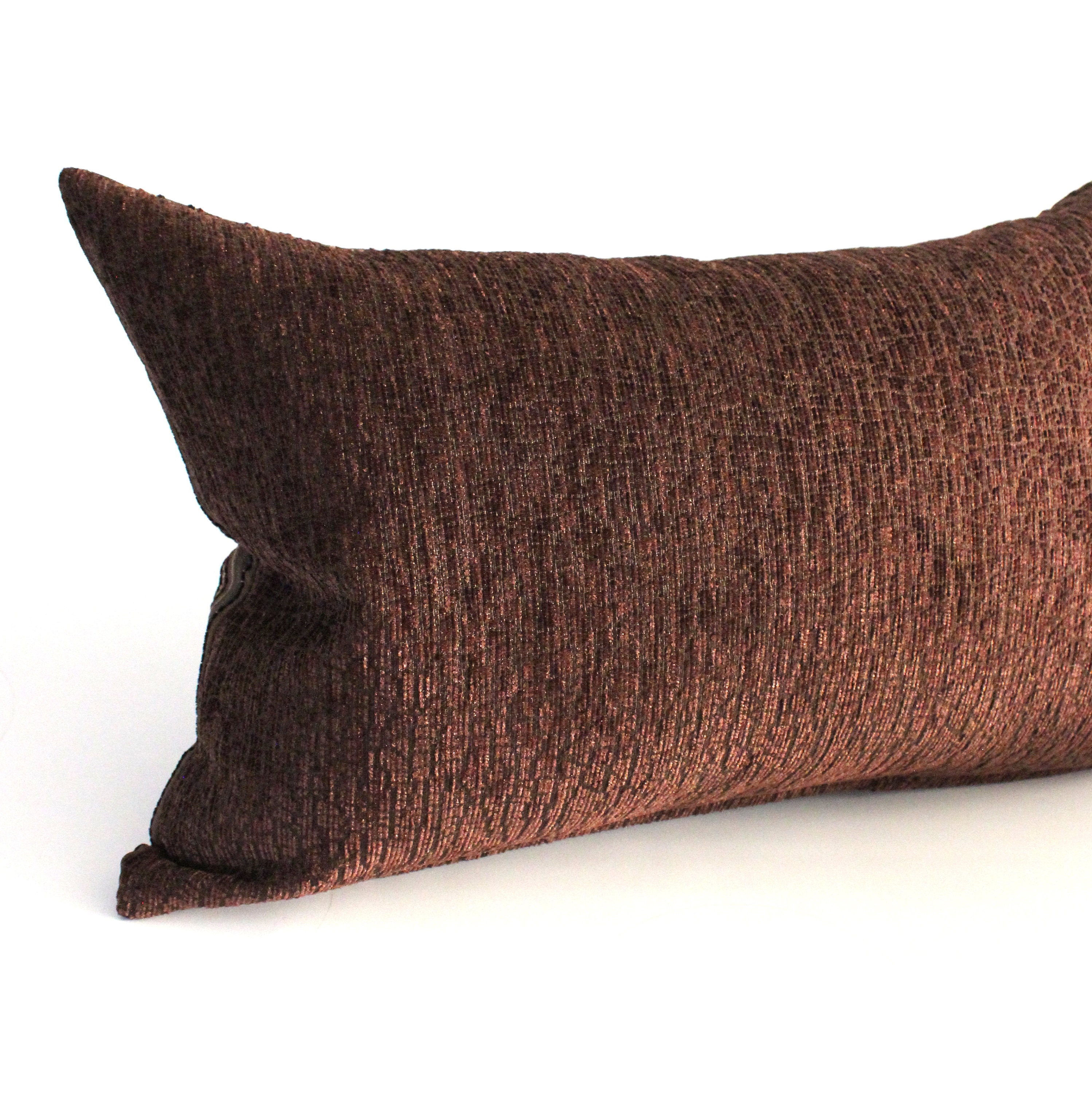 Lumbar Pillow Cover Brown Beige Striped Upholstery Fabric Etsy