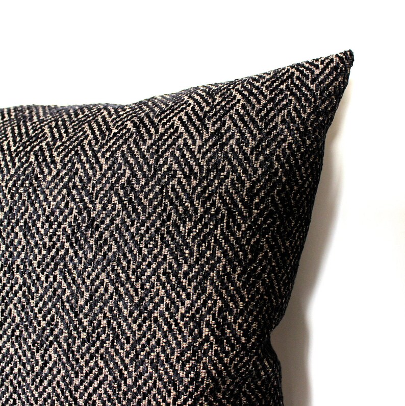 Lumbar Pillow Cover 8X16 Petite Lumbar Black Pillow Cover Etsy