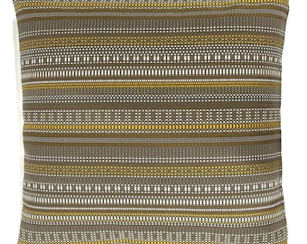 Beige and Gold Striped Throw Pillow Cover Modern Upholstery Fabric Pillowcase Square and Lumbar