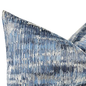 Lumbar Pillow Cover Blue Multi Color Brushwork Upholstery Fabric Decorative Pillow Oblong Lumbar Throw Pillow Cover