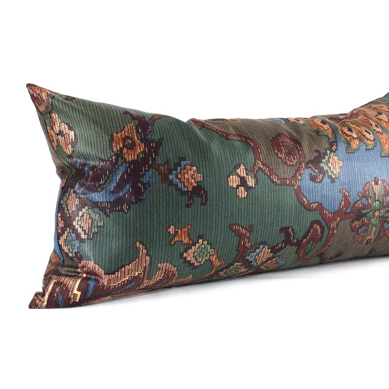 Lumbar Pillow Cover Bohemian Chic Jewel Tone Blue Green Etsy Australia