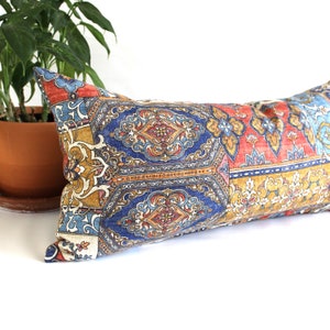 Lumbar Pillow Cover 10x36 Multi Color Boho Patchwork Decorative Pillow Oblong Throw Pillow Cover Large Lumbar