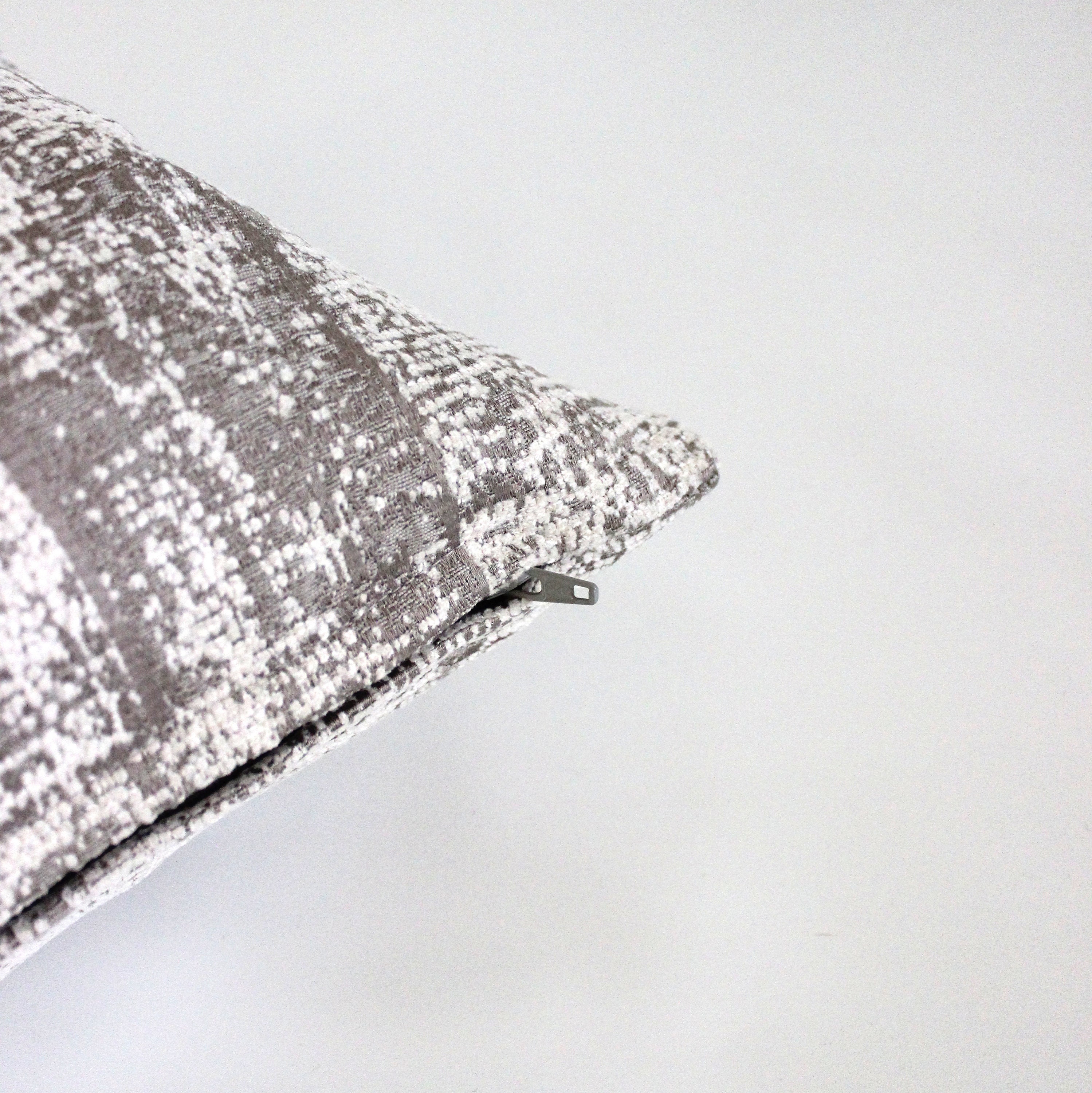 Lumbar Pillow Cover Silver Grey Modern Contemporary Upholstery Etsy