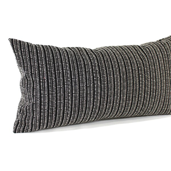 Black Lumbar Pillow Etsy