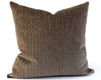 Lumbar Pillow Cover Beige Black Chenille Upholstery Fabric Decorative Oblong Throw Pillow Cushion Cover Neutral Decor
