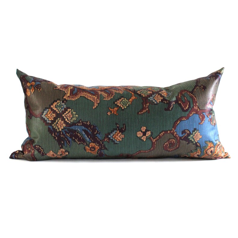 Lumbar Pillow Cover Bohemian Chic Jewel Tone Blue Green Etsy Australia