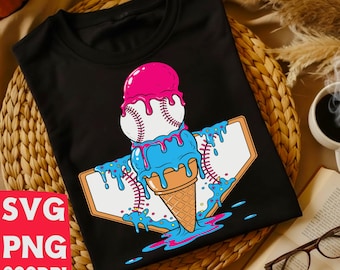 Baseball Drip Svg | Ice Cream Drip Png for Boys | Funny Youth Baseball Shirt | Sports Cricut File for Kids