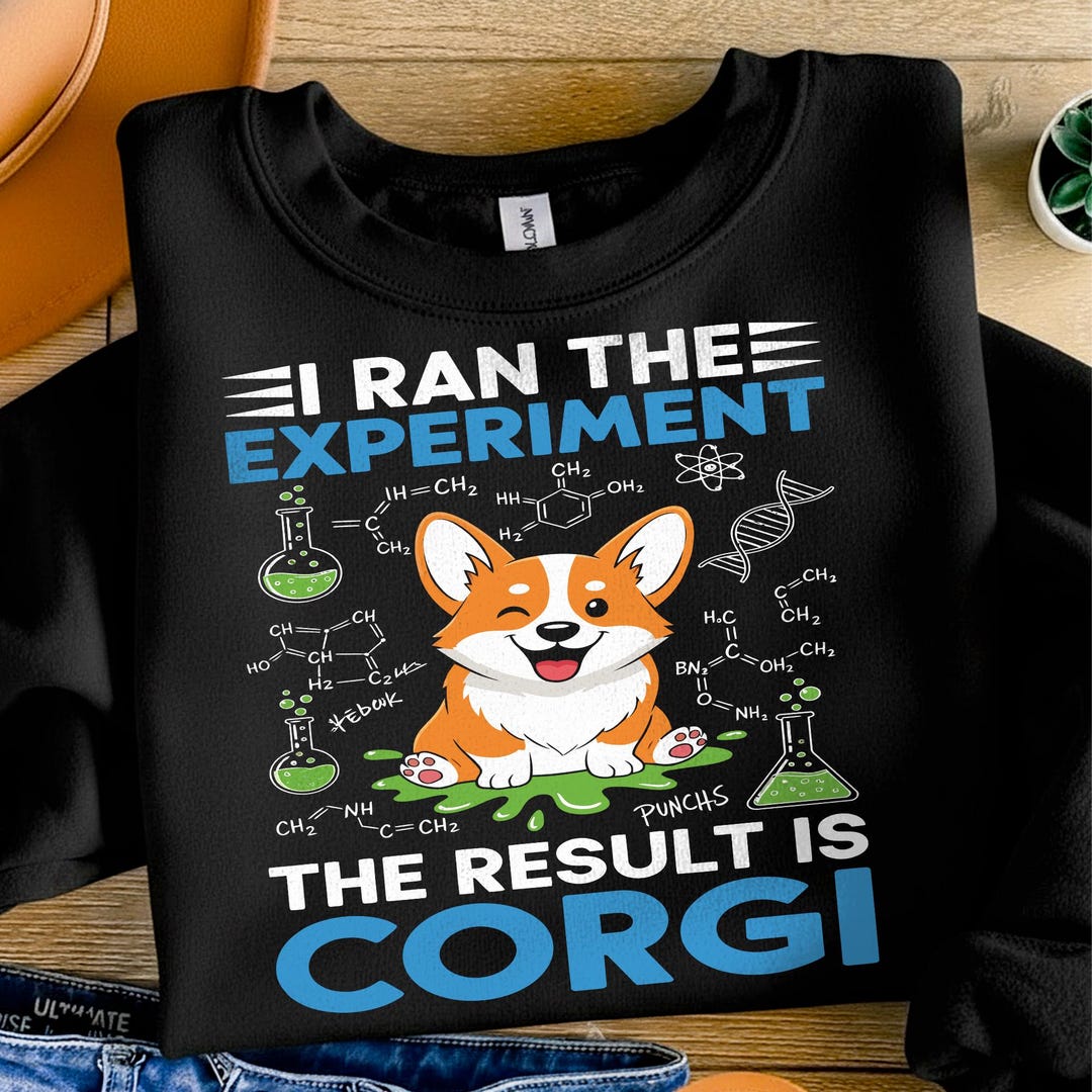 Experiment Corgi Png | Funny Science Dog Sublimation | Cute Chemistry ...