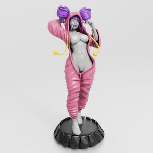 Juri Pijama Street Fighter STL File, STL 3D model design, digital file for 3D printing, Game STL figure.