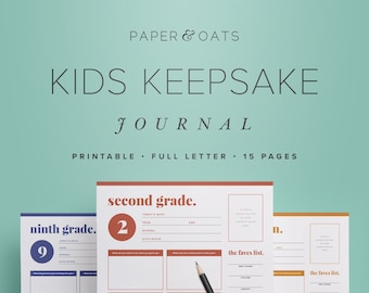 Kids Keepsake Journal: Printable Birthday Interview Questions (PDF Printables)