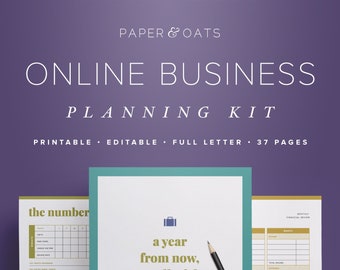 Small Business Planner: Printable Marketing, Social Media & Blog Organizer (PDF Download)