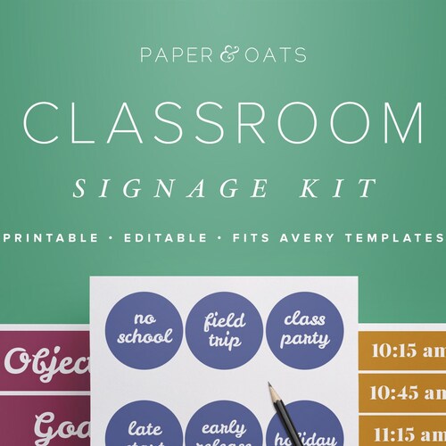 Classroom Decor Kit Printable Classroom Decorations | Etsy