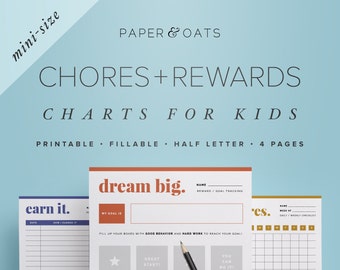 Mini Kids Chores List, Kids Chore Chart, Cleaning Checklist, Reward Chart, Behavior Chart, Family Chore Chart, Weekly To Do List, Chore List