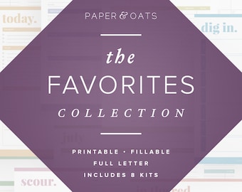 Family Planner Kit: 8 Printable Home Organization PDFs