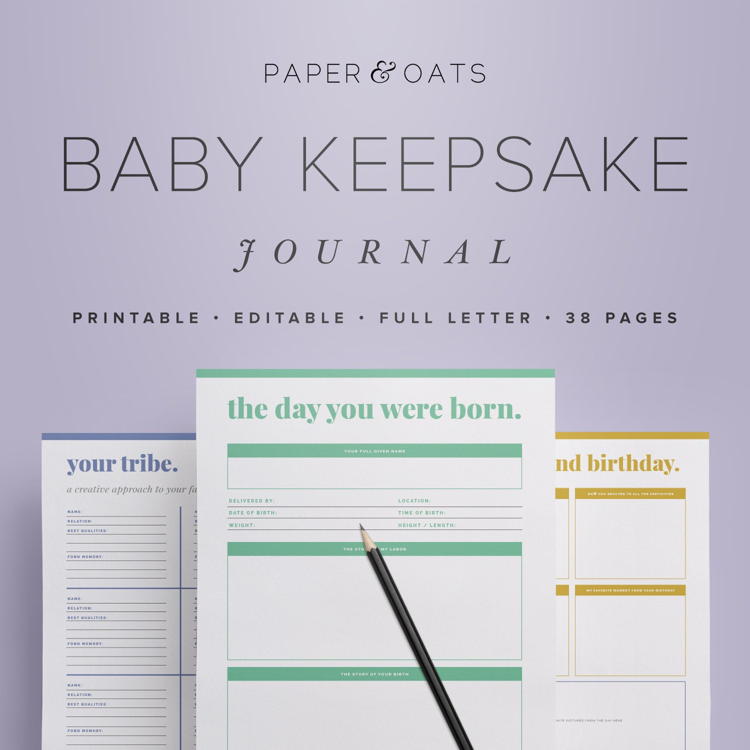 Baby Memory Book Baby Keepsake Journal Baby Book PDF New Etsy