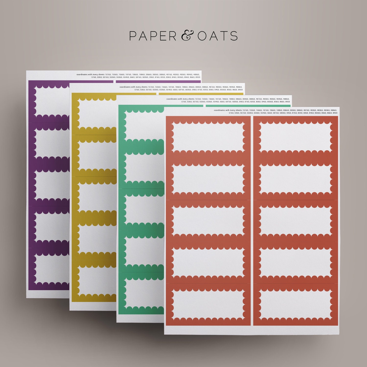 printable blank labels for organizing editable kitchen