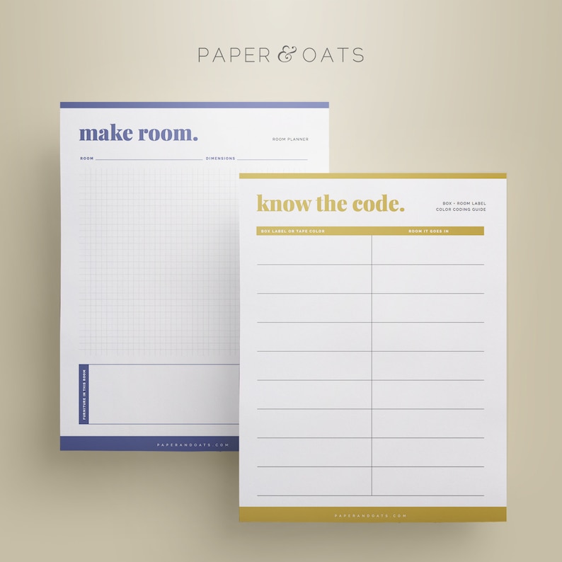 Editable Moving Planner Kit: Relocation Checklist, Room Layout (PDF Printable) image 5