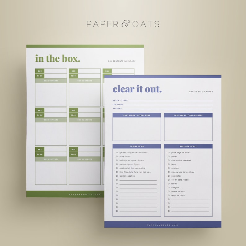 Editable Moving Planner Kit: Relocation Checklist, Room Layout (PDF Printable) image 4