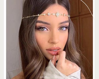 Cadena para la frente cuadrada estilo bohemio