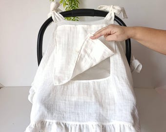 Baumwolle Musselin Baby Autositz Bezug, Bogen Akzente, Kinderwagen Schutz