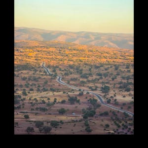 Moroccan Mountain Sunset Road, Digital Wall Art, Atlas Mountains Printable Decor