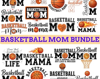 Paquete de imágenes PNG de mamás de baloncesto, imágenes prediseñadas deportivas retro (descarga digital)