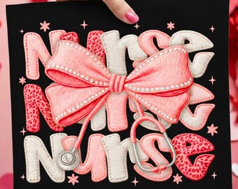 Nurse Valentine PNG Bundle | XOXO Png | Valentine Nurse Png | Faux Yarn Nurse Valentine Design | Cute Nurse Love Png, valentine 2026
