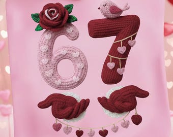 Sechs Sieben Valentine PNG | 6 7 Valentinstag Design, Valentinstag PNG, Valentinstag Geschenk, Valentinstag Clipart für Shirts & Kunsthandwerk, Valentinstag 6 7 Shirt