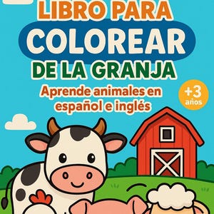 Kawaii Animal Coloring Book | 27 Drawings | Learn Spanish and English