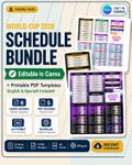 World Cup 2026 Schedule Bundle | Editable in Canva Fixture Template | Printable PDF English & Spanish product logo