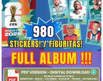 FULL ALBUM | World Cup 2026 Sticker PDF | Mundial de Fútbol 2026 Figuritas | Cromos Mundial | 48 International Teams 980 Printable Stickers