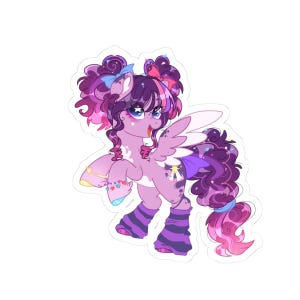 Whimsical Pony Kiss-Cut Stickers | Cute Decorations for Laptops, Journals, Party Favors, Scrapbooking, Kids&#39; Gifts