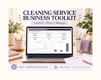 Kit de démarrage pour entreprise de nettoyage : Planificateur Excel, contrat de SARL et formulaires commerciaux