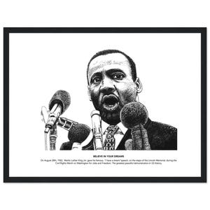 Poster Martin Luther King personnalisé - Art mural motivant