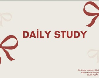 Minimalistische dagelijkse studieplanner met strikdetail, statistieken studentstudietracker, academische organisator, digitale pdf-afdrukbare