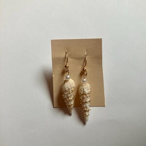 Cerith Shell Earrings with Pearls