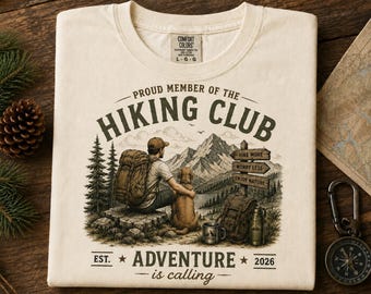 Custom Hiking Shirt from Your Photo, Personalized Hiker & Dog Tee, Custom Adventure Gift, Camping Shirt, Outdoor Lover Gift