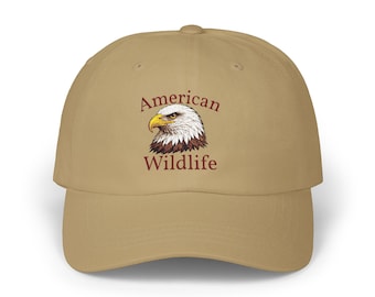 American Wildlife Eagle Hat, Bald Eagle Embroidered Cap, USA Nature Baseball Cap, Outdoor Adventure Gift, Wildlife Lover Hat