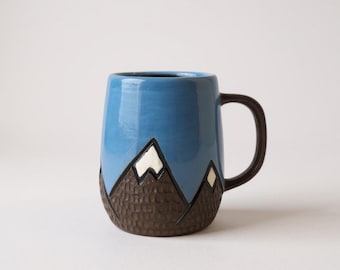 Handmade Mountain Mug Ceramic Coffee Cup