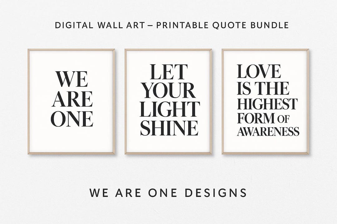 Minimalist Motivational Quote Prints: Modern Typography Wall Art ...