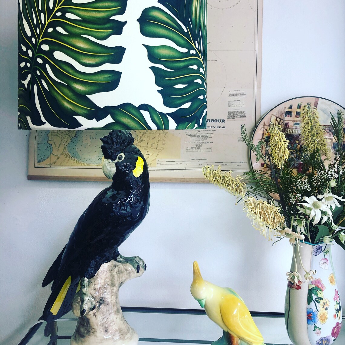 Yellow Tailed Black Cockatoo Table Lamp Etsy