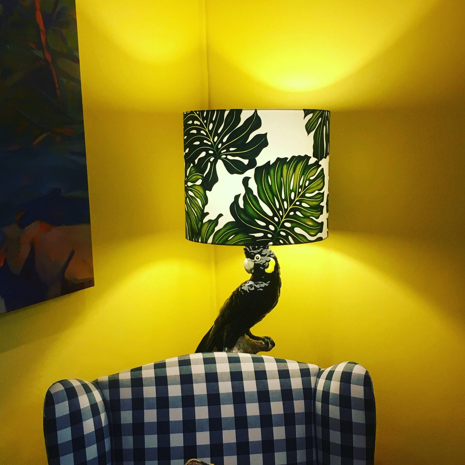 Yellow Tailed Black Cockatoo Table Lamp Etsy