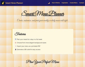 Smart Menu Planner
