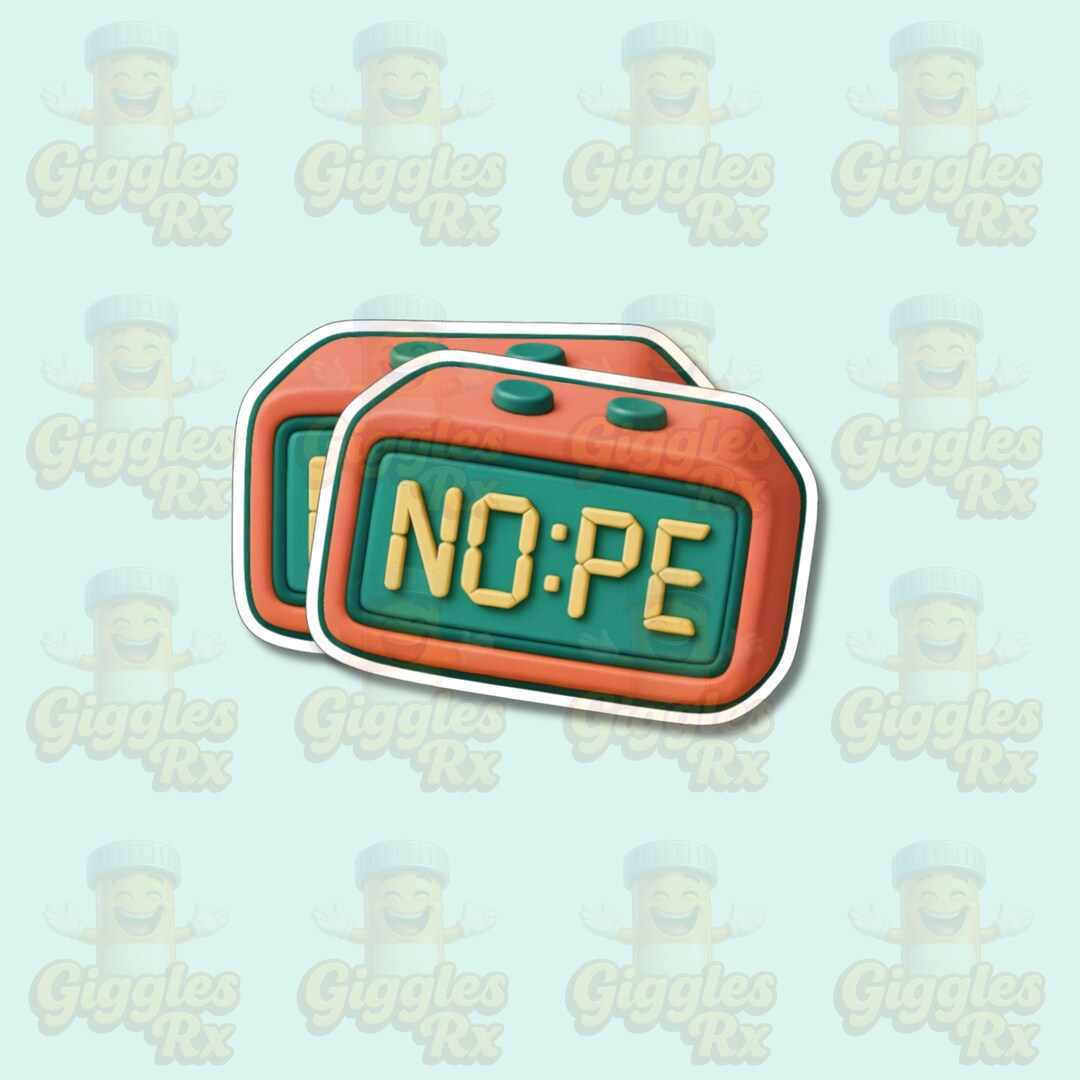 NOPE Sticker | Funny Boundary Humor Vinyl Sticker | Waterproof Laptop ...
