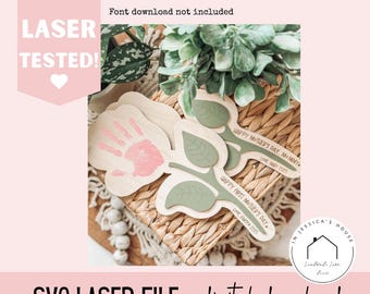 Digital File, SVG, Handprint Flower, Mother's Day, First Mother's Day, Craft, DIY, Instant Download